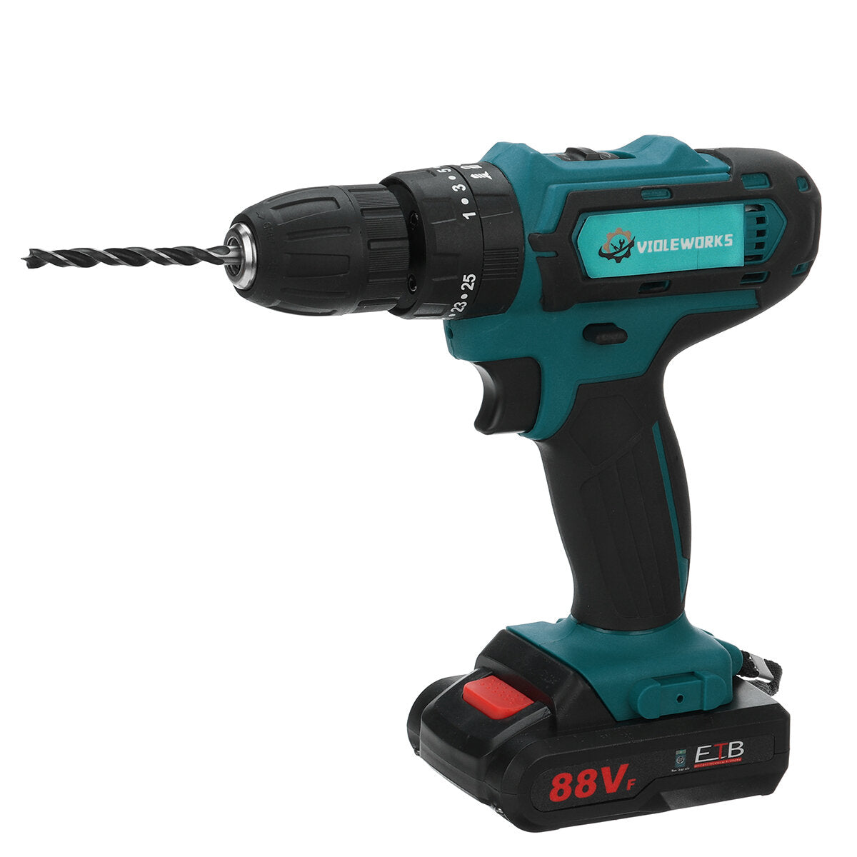 boormachines met 2 snelheden 6000 mah accuboormachine 3 in 1 elektrische schroevendraaier hammer boormachine met 2 stuks batterijen