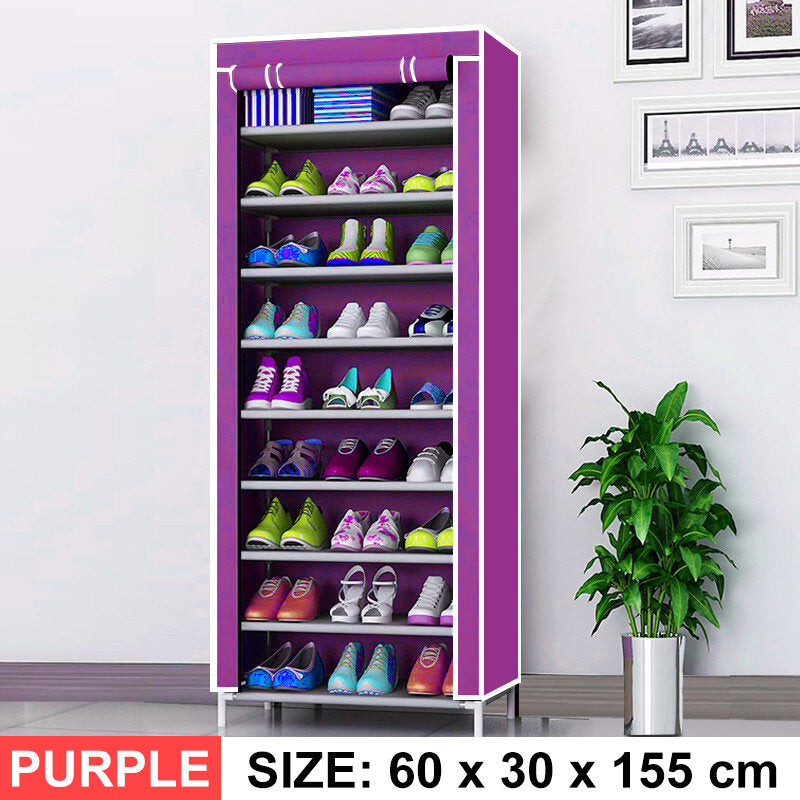 10 tier dhz schoenenrek draagbare opbergkast organizer garderobe stofdicht
