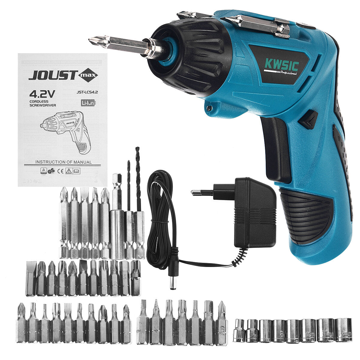 4.8v elektrische boor schroevendraaier oplaadbare draadloze schroevendraaier tool boor set