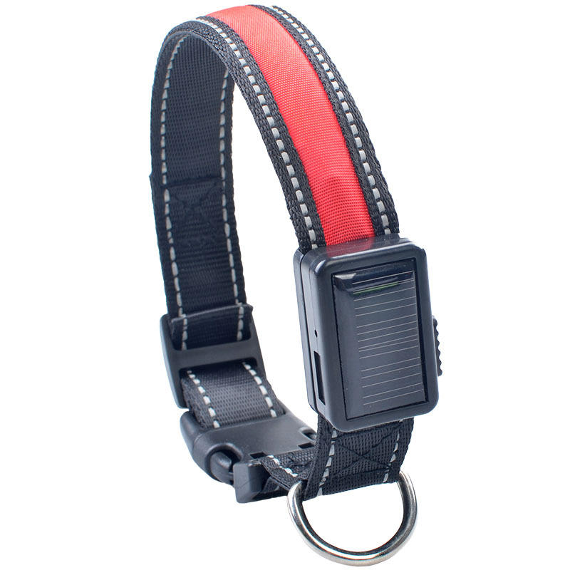 smart solar power usb opladen elektronische led knipperlicht veilig nylon honden halsband voor anders