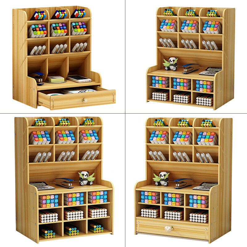 desk organizer desktop storage borstel container kantoor potloodhouder pen box tool