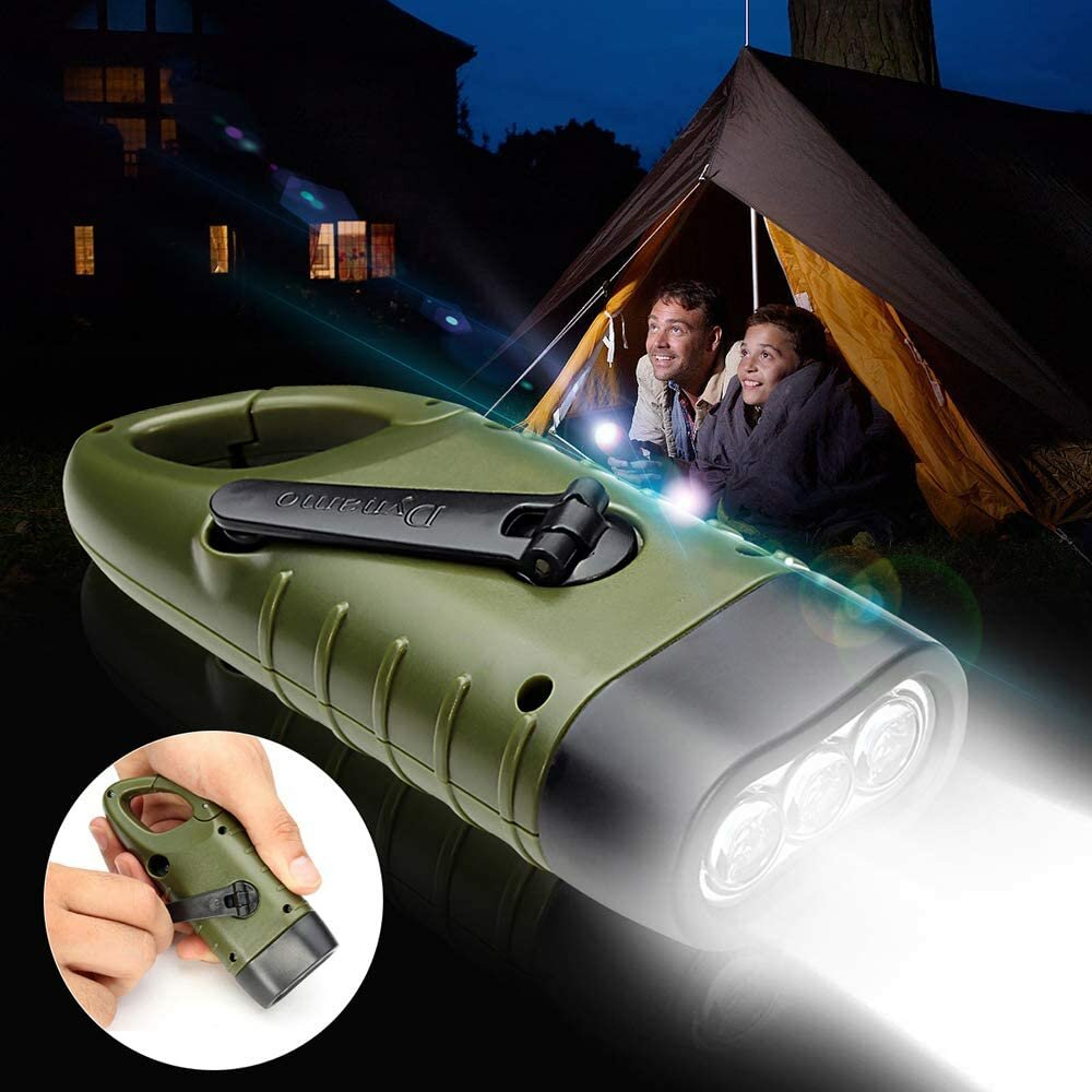 2 stuks draagbare led zaklamp hand crank dynamo zaklamp professionele zonne-energie tent licht lantaarn voor outdoor camping bergbeklimmen