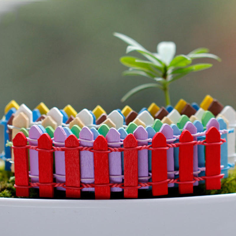 miniatuur kleine houten hek dhz fairy garden micro poppenhuis plant pot decoraties bonsai terrarium ornament