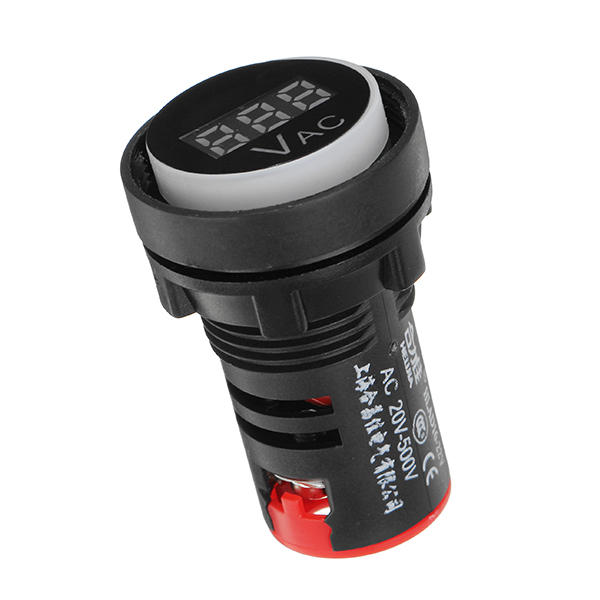ad16-22v 22 mm digitale ac-voltmeter ac 50-500v spanningsmeter gauge digitale display-indicator
