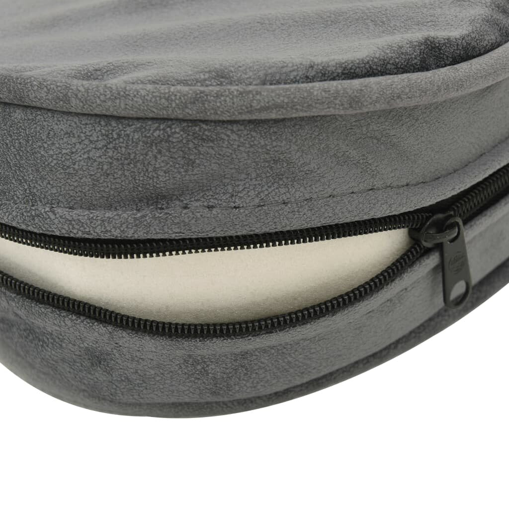 hondensofa grijs 18.9 x18.9 x12.6 pluche en kunstleer