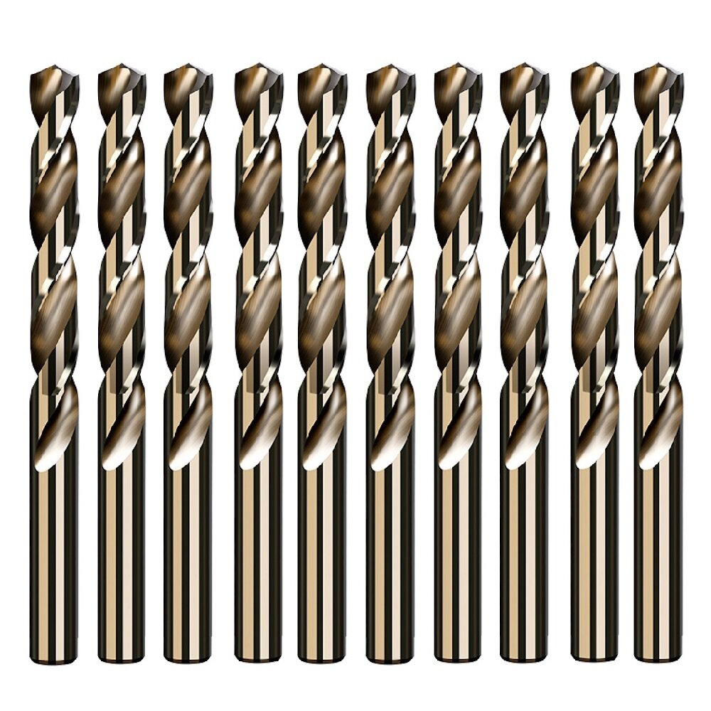 10 stuks 5.2 / 5.5 / 6.0 / 8.5mm m35 hoge snelheid staal met kobalt twist boor tool voor metaal roestvrij staal boren