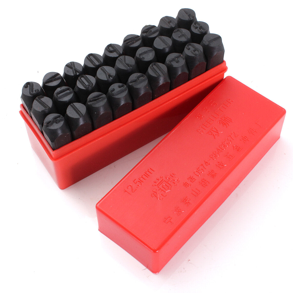 27 stuks postzegels letters set punch steel metal die tool case craft