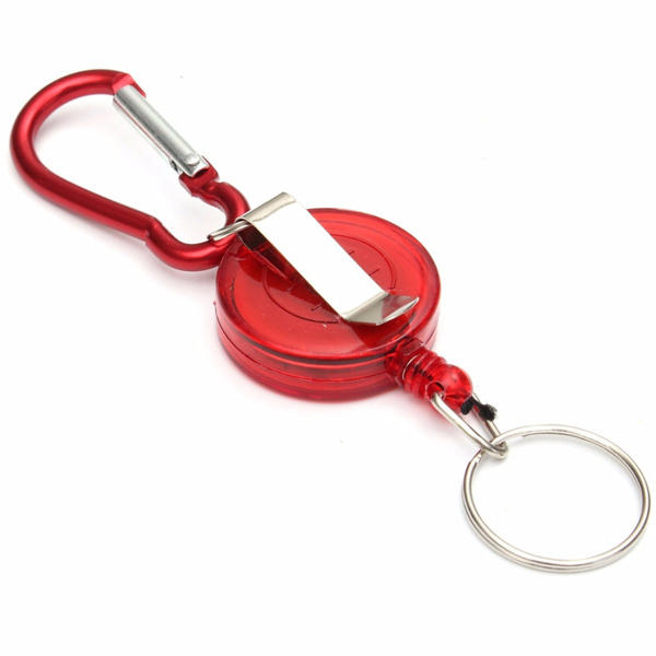 badge reel telescopische sleutel gesp karabijnhaak terugslag intrekbare houder sleutelhanger 4 kleuren