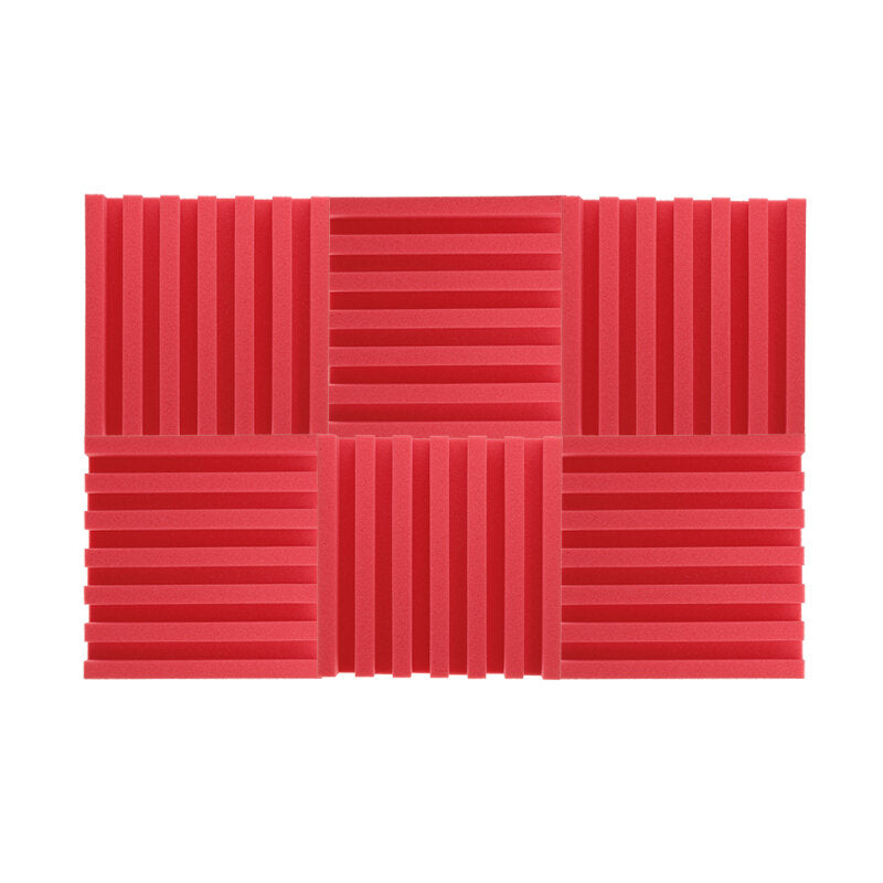 6 stuks akoestische wandpanelen tegels studio geluiddempende isolatie schuimrubberen pads