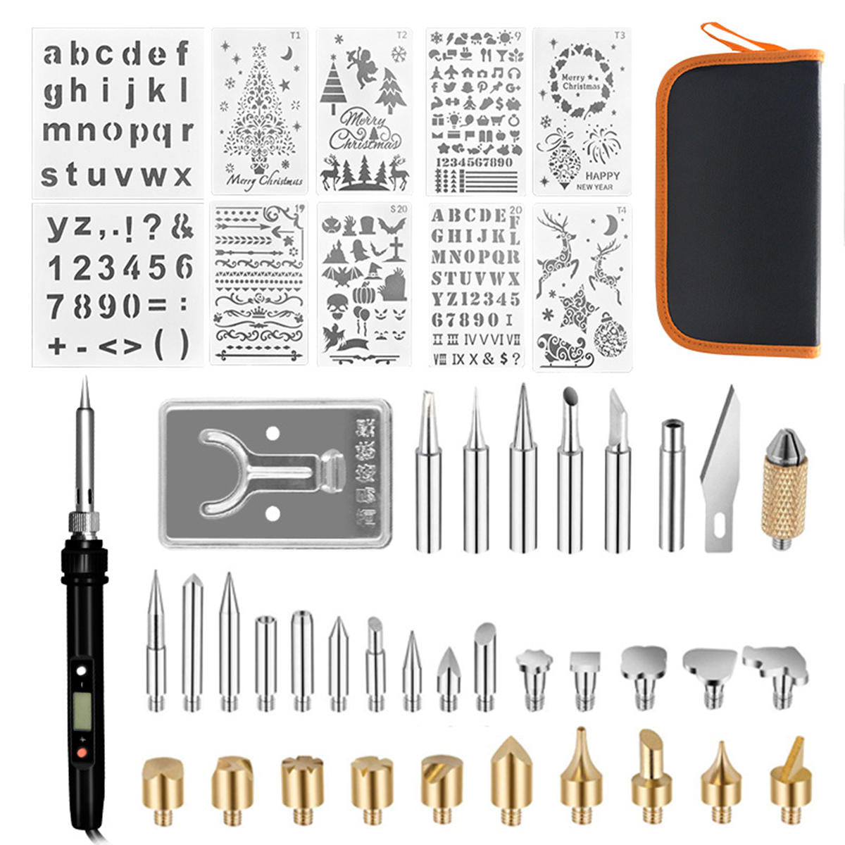 48 stuks 60 w interne warmte type digitale display thermostaat elektrische soldeerbout carving pen soldeergereedschap