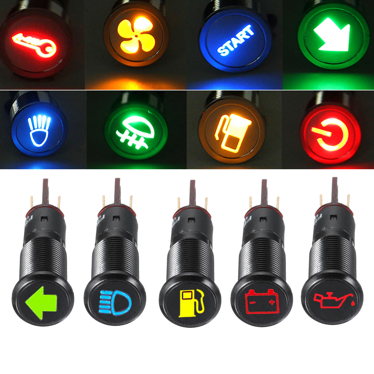 Persistence Luci LED Per Bici Elettrica - Compatibile 6V-60V Impermeabile 2 Pin