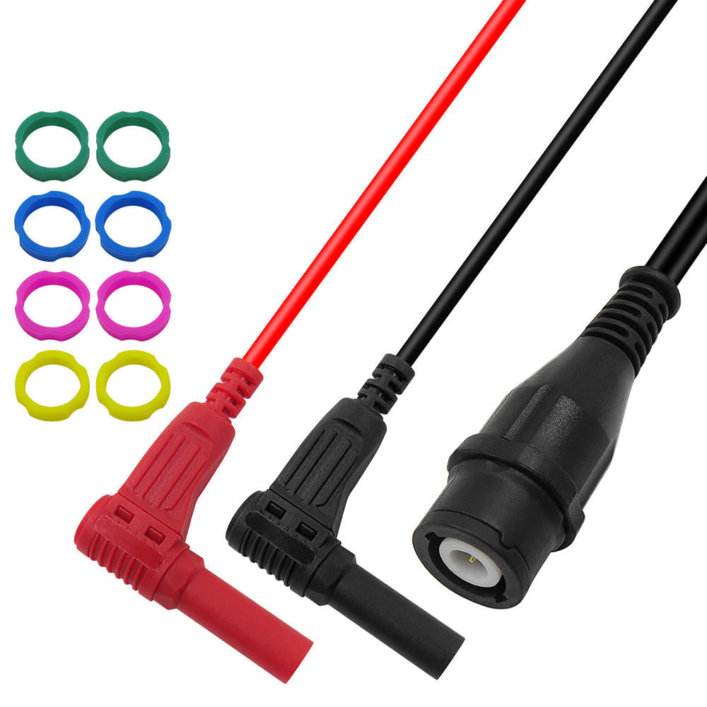 p1207 volledig geïsoleerde bnc-stekkerbeveiliging banana plug kabel 50 ohm impedantie q9 connector rg58 coaxkabel