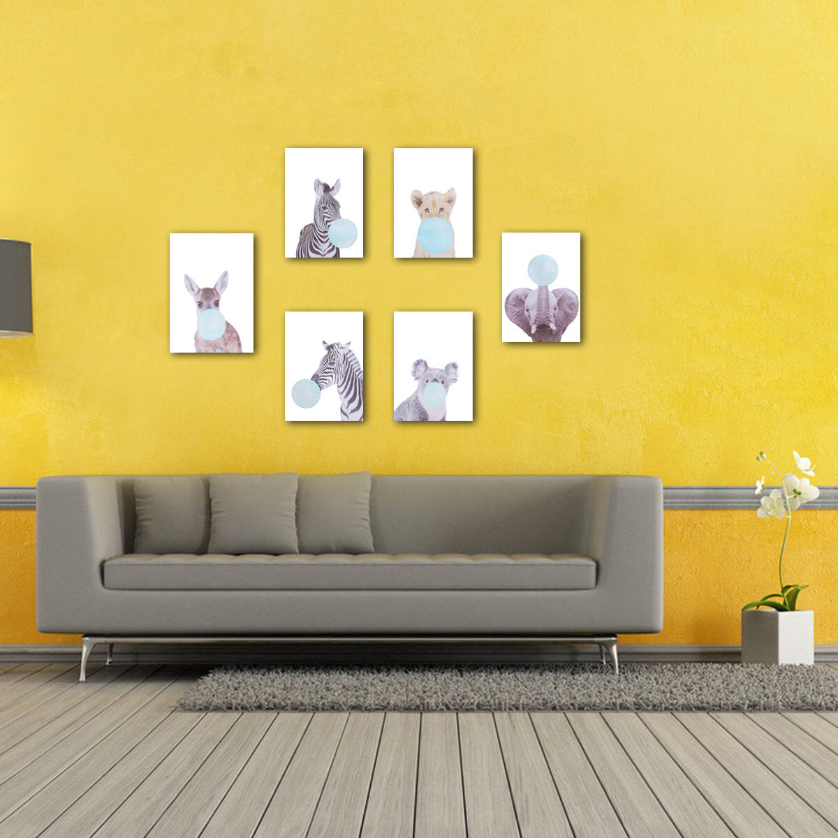 dier canvas grappige poster herten koala olifant baby art print kid slaapkamer decor