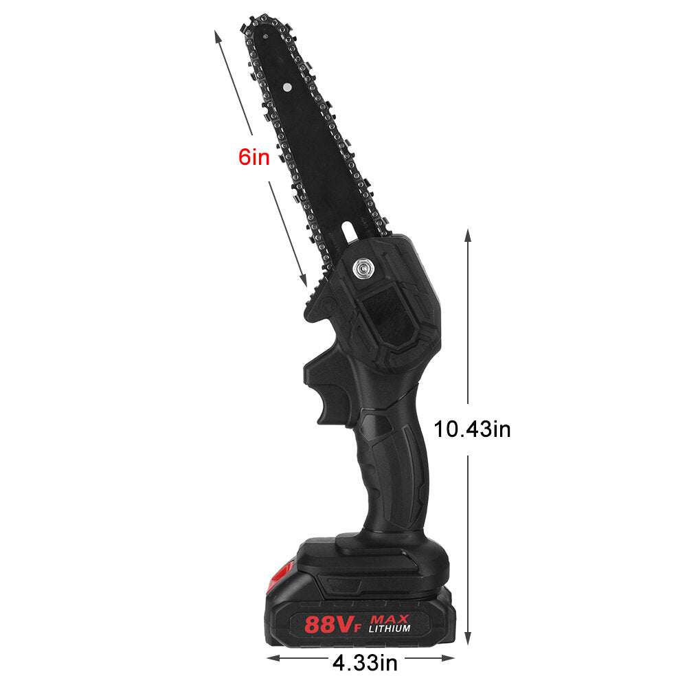 6 inch 1200 w elektrische kettingzaag snoeien chainsaw draadloze houtbewerking cutter tool w / 1/2 stuks batterij voor makita