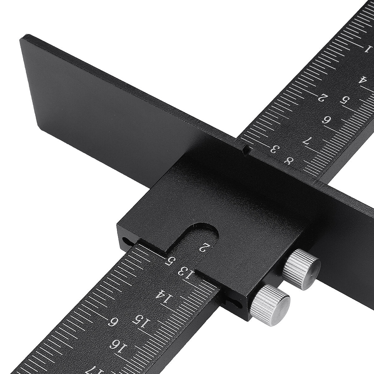 aluminium kast hardware jig armatuur 4mm + 5mm ponsen locator houtbewerking boor positionering gids t-liniaal