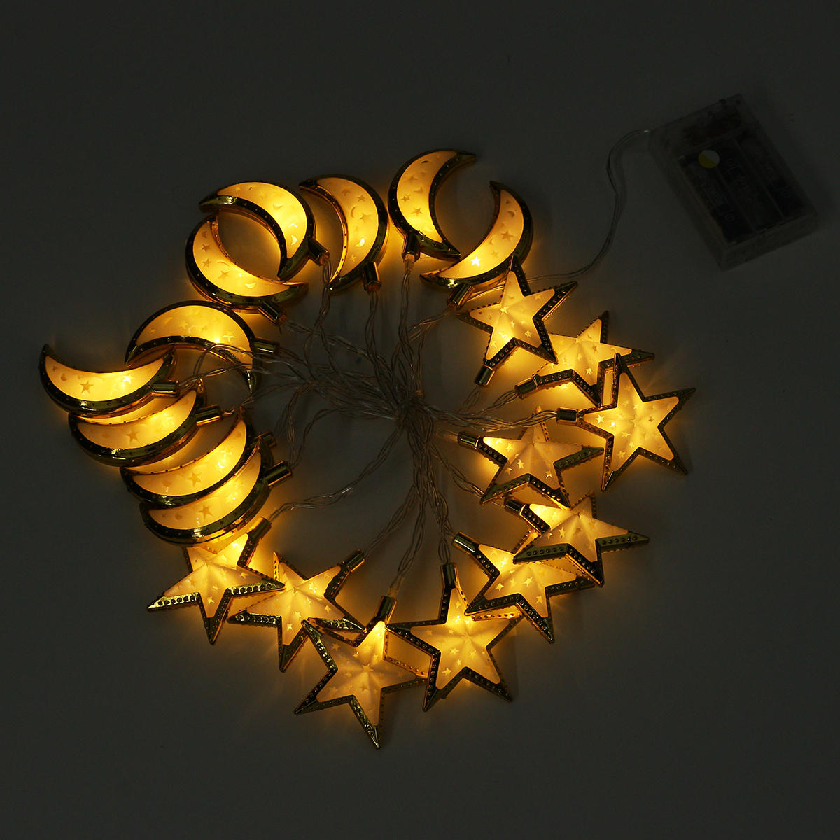 1.65m 3m moon star led fairy string light oil holiday lamp ramadan islam eid party decor