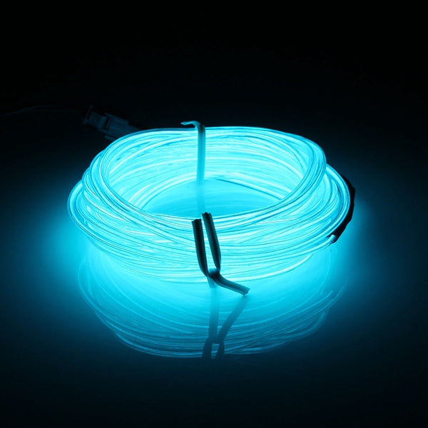 5m el led flexibel soft buisdraad neon glow car strip strip light xmas decor dc 12v