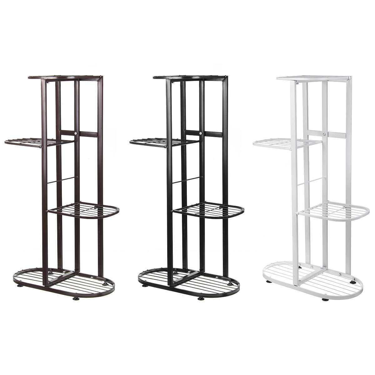 4 banden metalen plantenstandaard display plank huis tuin ornamenten binnen / buiten