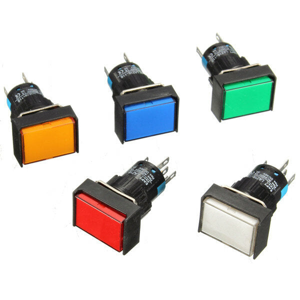 dc 24v drukknop zelfreset momentary switch led light