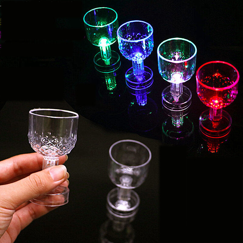 1 stuks led light-up cups 50 ml knipperende glow glazen mokken voor home party bruiloft decor
