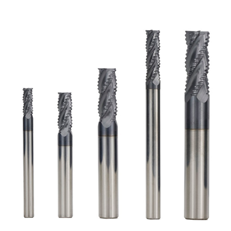 4/6/8/10 / 12mm wolfraamcarbide hrc55 voorfrees 4 fluit spiraal cnc frees tiain coating eindfrees