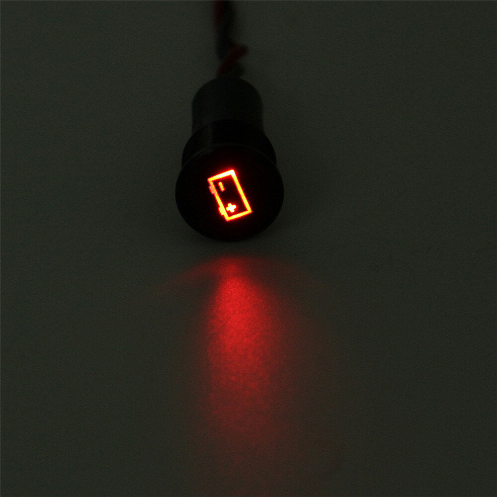 universele 12 v 24 v 36 v 12 mm waterdichte led dash panel waarschuwingslampje metaalen indicator lamp