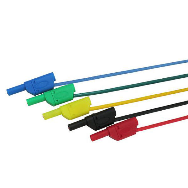 p1050 5 stuks 5 kleuren 1m 4 mm banaan voor banaanplugje zacht siliconen testkabeldraad voor multimeter