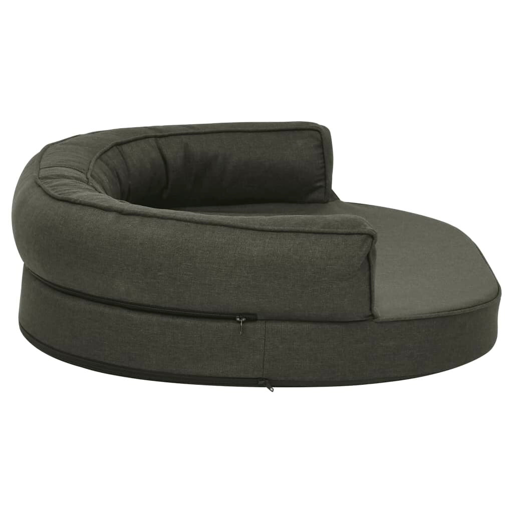 hondenmand ergonomisch linnen look 75x53 cm donkergrijs