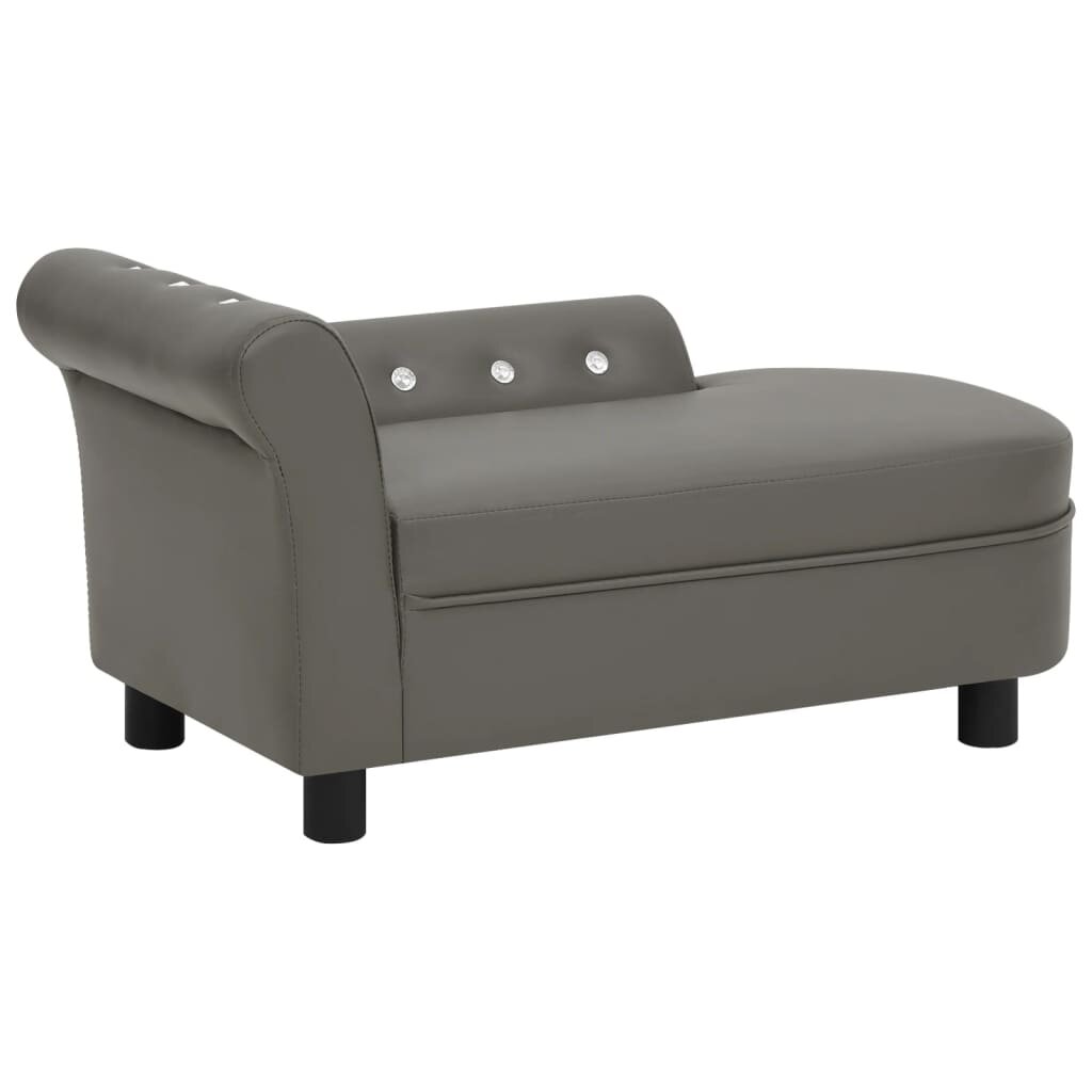hondenbank 83x45x42 cm kunstleer grijs