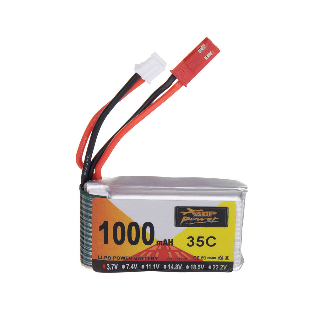 5 stuks zop power 3.7 v 1000 mah 35c 1s lipo batterij jst ph2.0 plug voor rc drone