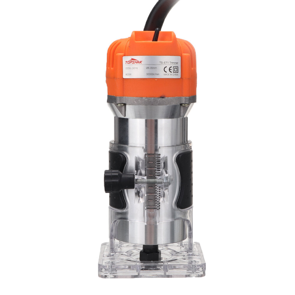 ts-et1 800w 110v/220v elektrische houttrimmer 6.35mm stalen chuck voor hout router afkanten groeven curve snijden houtbewerking schaven