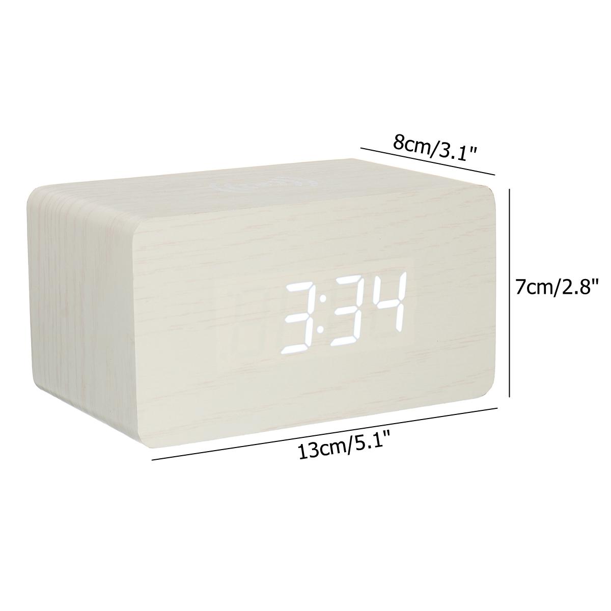 digitale thermometer led-bureauwekker met draadloze oplader voor telefoon
