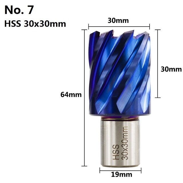 12-42mm snijdiameter hss gatopener kernboor weldon shank nano blauw gecoate ringvormige snijder holle boor metaalboor