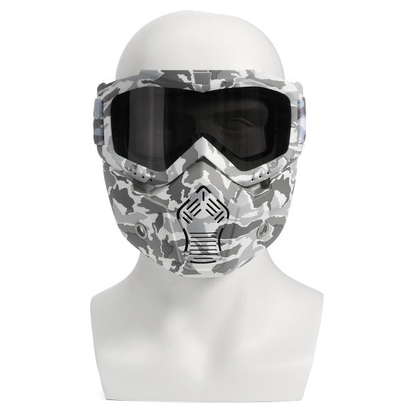 motorfietshelm-in goggles clear dark grey lens afneembaar modulair masker