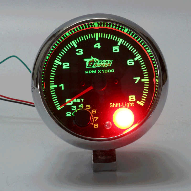 3.75 inch 12v rpmx1000 toerenteller met shift light rpm rev gauge meter