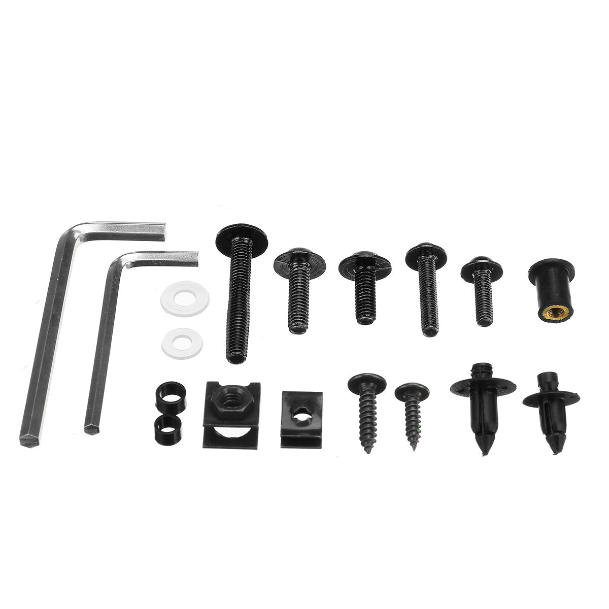 198 stuks motorfiets nylon washer kit fairing bouten schroeven retainer fastener clips
