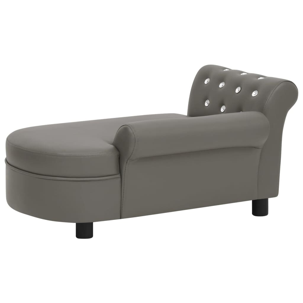 hondenbank 83x45x42 cm kunstleer grijs