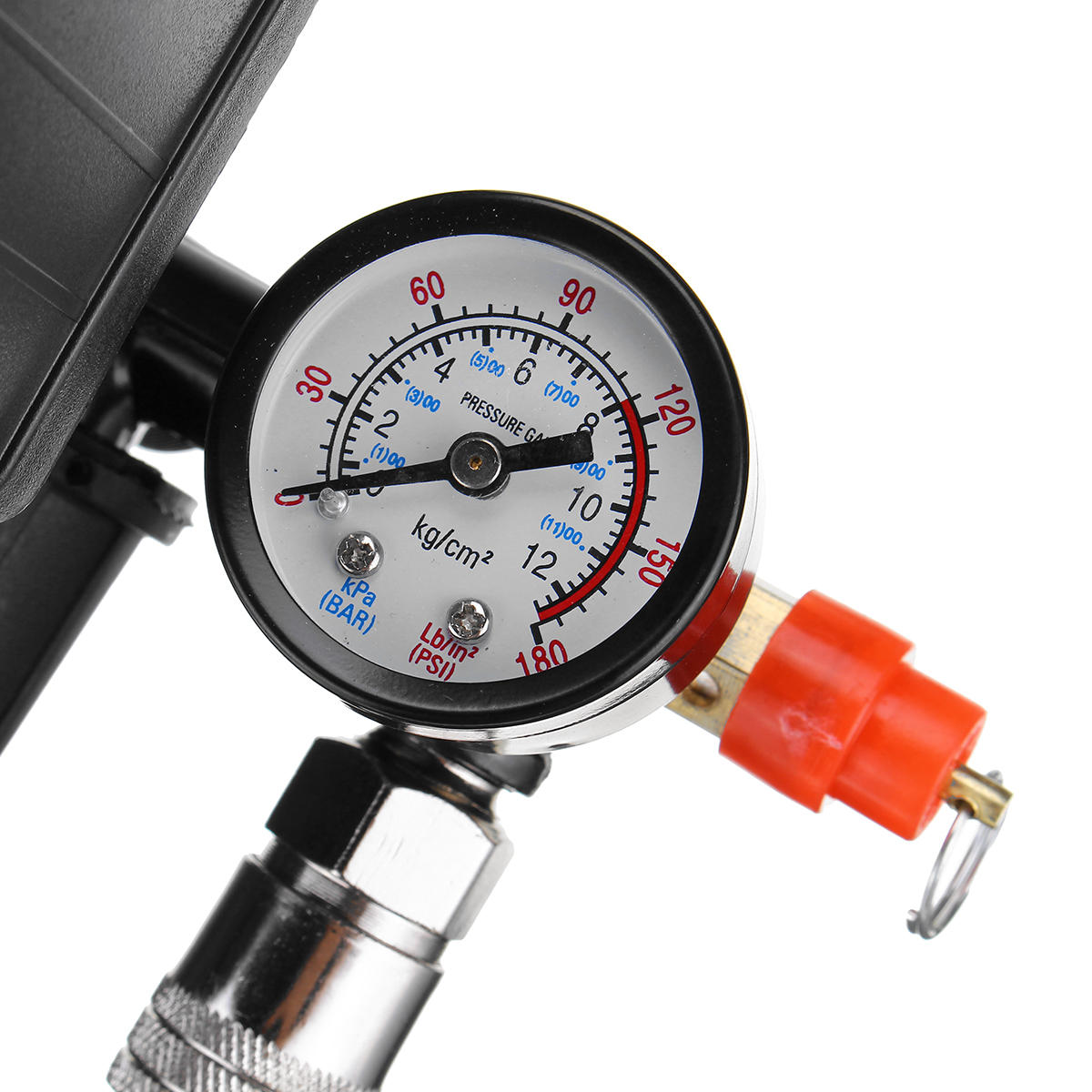 luchtcompressor drukschakelaar regelklep spruitstukregelaar meters met snelkoppeling