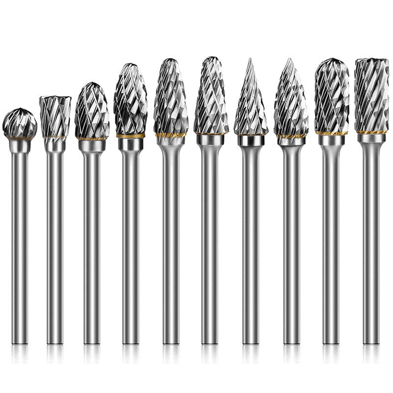 hardmetalen freesset compatibel met dremel 1/8 schacht 20 stuks stiftslijper rotary tool rasp houtsnijwerk bits accessoires