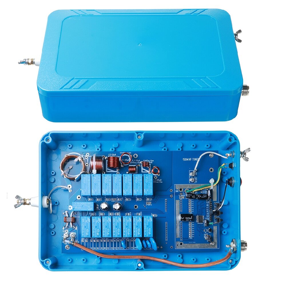 at50 150w 1.9-54mhz hf kortegolf automatische antennetuner met gemonteerde behuizing atu100 atu-100 serieus