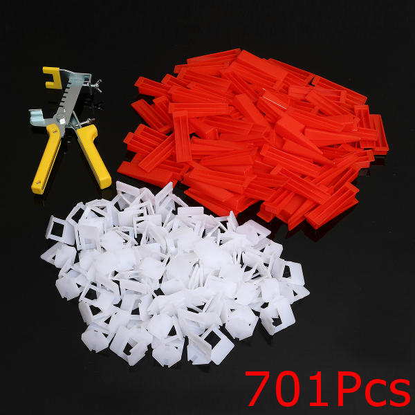 500 stuks clips + 200 stuks wiggen tegel leveling systeem spacer + tang