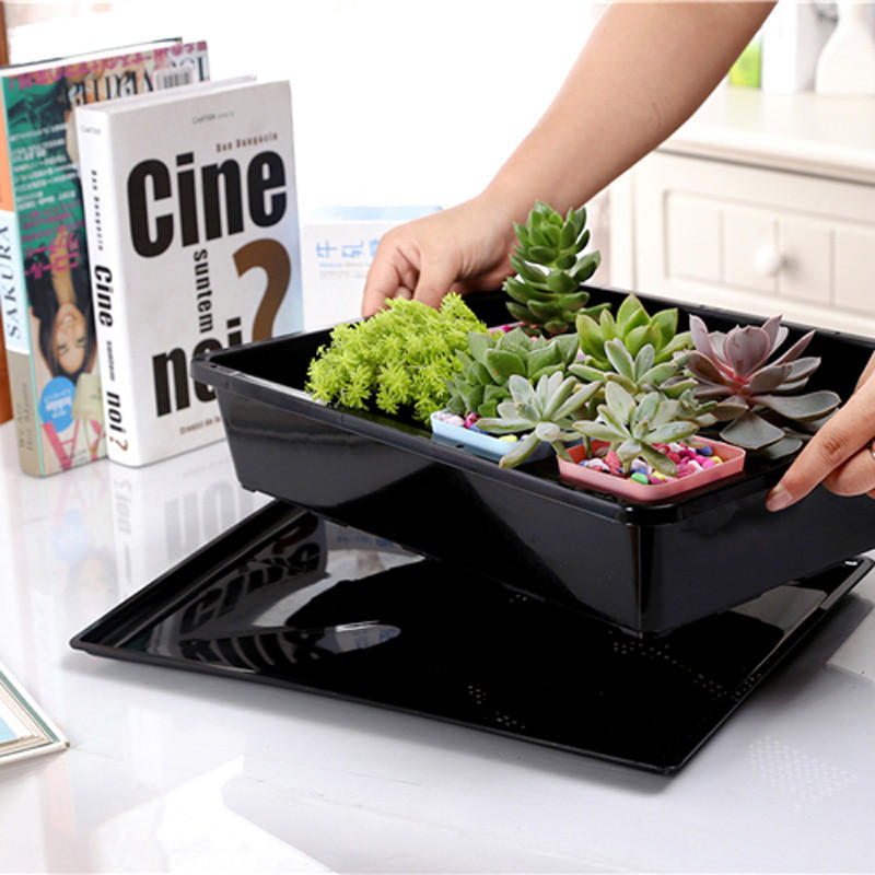 planten kweekbak lange rechthoekige plastic bloempot lade multi-vlees zaailing keramische pot lade