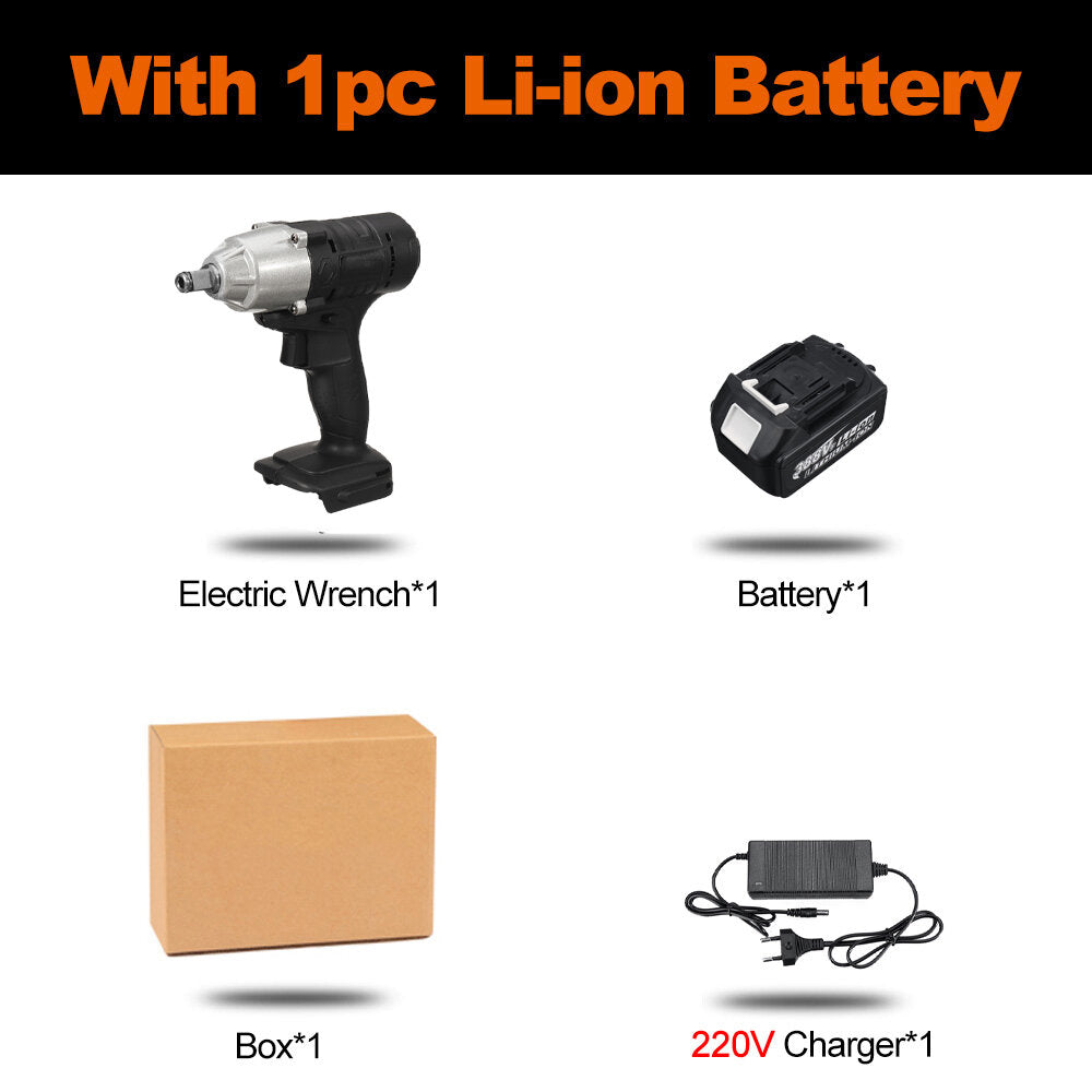 588n.m 1/2 inch led draadloze elektrische slagmoersleutel drivers tool w/geen/1/2 batterij ook voor makita 18v batterij
