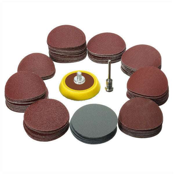 100 stuks 25mm 80-5000 korrel schuurpapier met 1/8 inch schuurpad schuurpapier