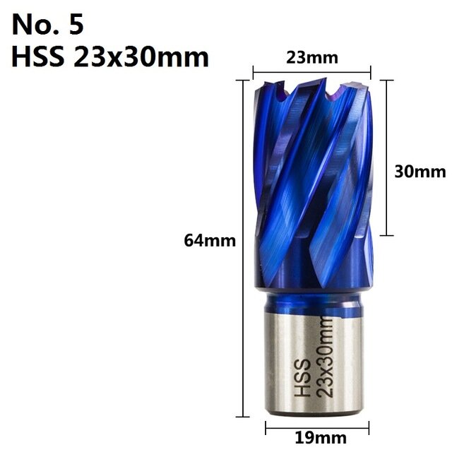 12-42mm snijdiameter hss gatopener kernboor weldon shank nano blauw gecoate ringvormige snijder holle boor metaalboor