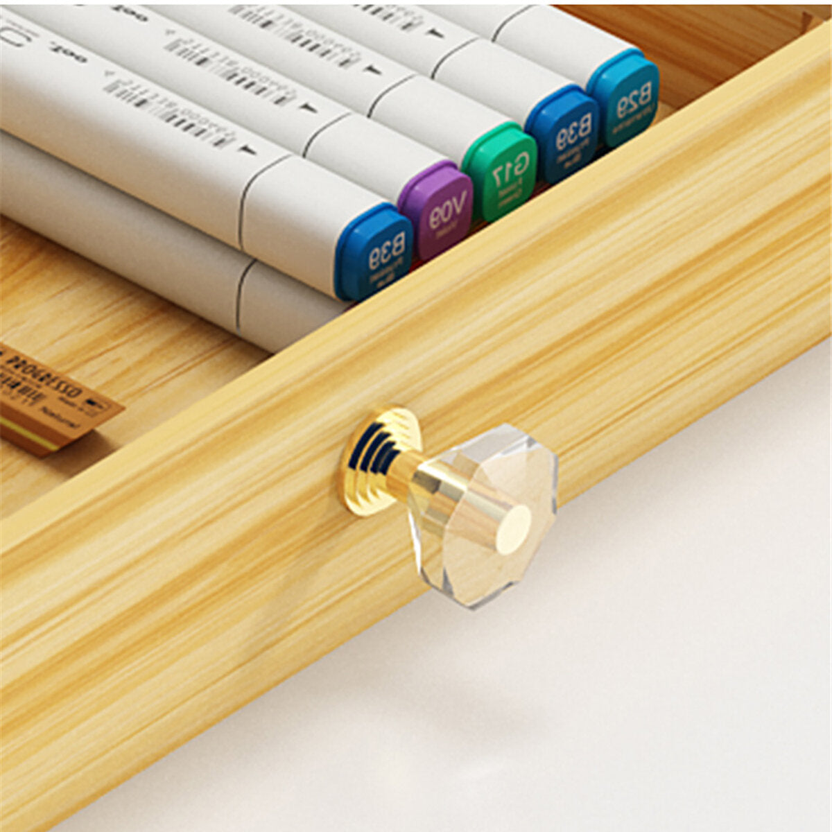 pennenhouder houten potloodopslaghouder studie home office case rack lade