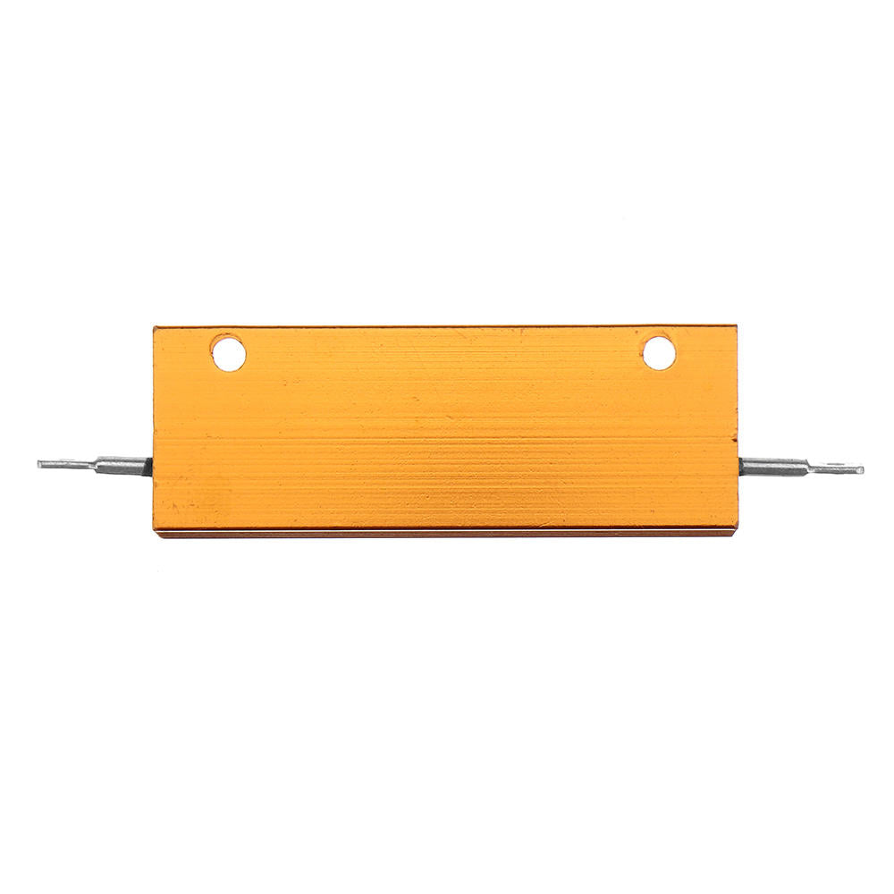 5 stuks rx24 100 w 8r 8rj metalen aluminium case high power weerstand gouden metalen shell case heatsink weerstand weerstand