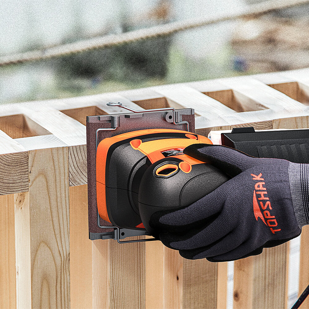 ts-sd6 260 w elektrische palmschuurmachine handschuurmachine met 20 stuks schuurpapier handheld sander stofopvangbox eu/us plug