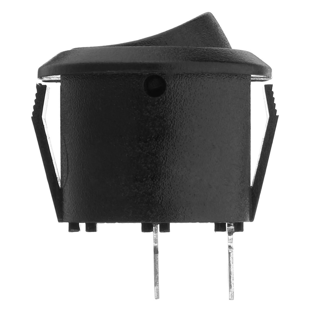 2 pin 3a / 250vac 6a / 125vac spst on-off ronde tuimelschakelaar zwart wit