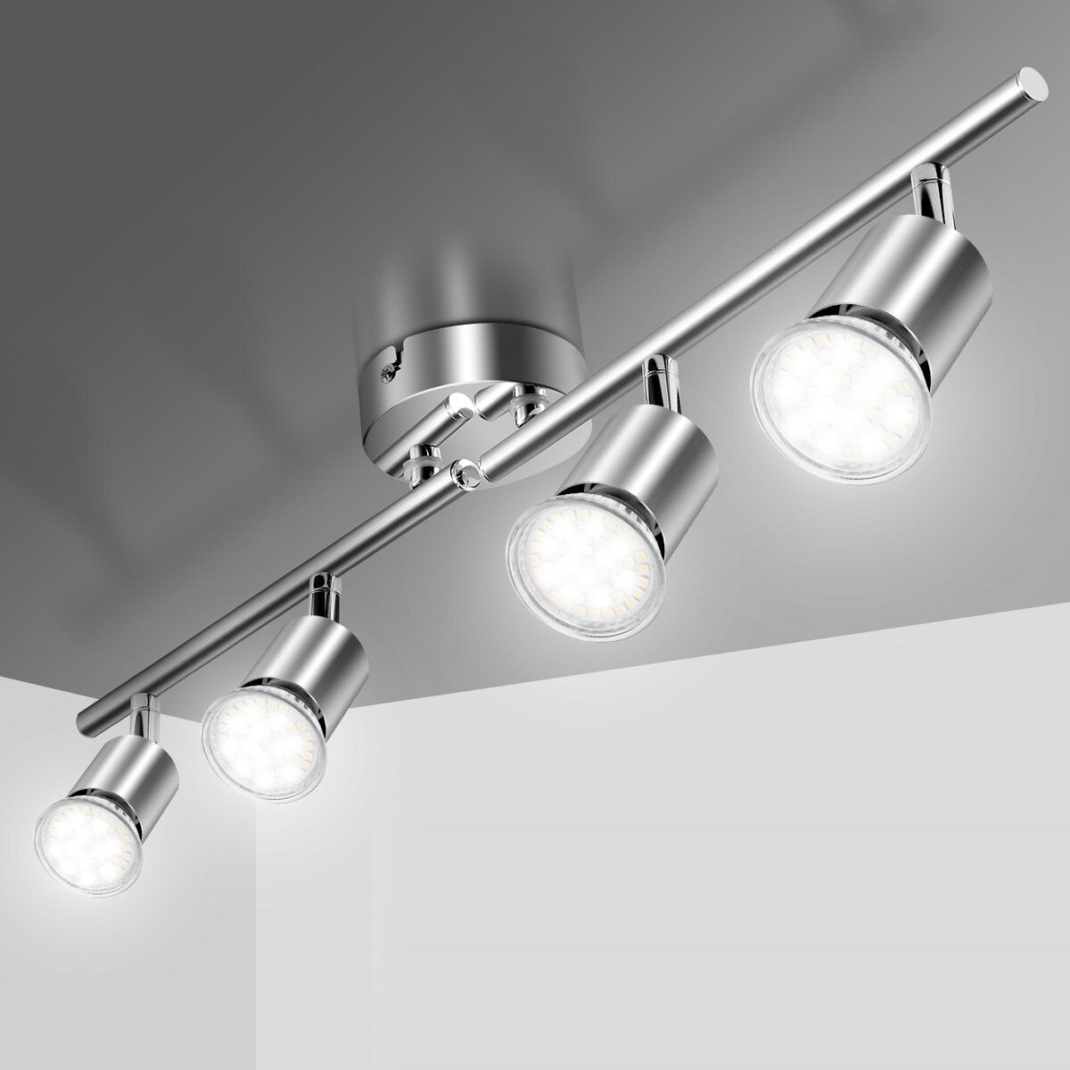 4-weg led-plafondspots die passen bij gu10-lampdownlight badkamerspotlamp